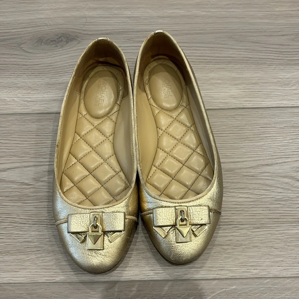 Michael Kors Honey Ballet flat in metallic gold size 5 - Picture 5 of 7